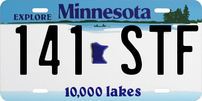 MN license plate 141STF
