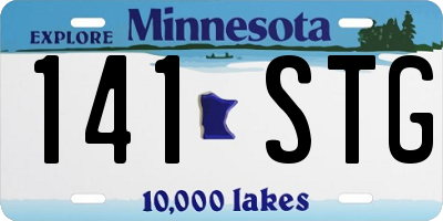 MN license plate 141STG