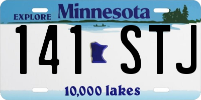 MN license plate 141STJ