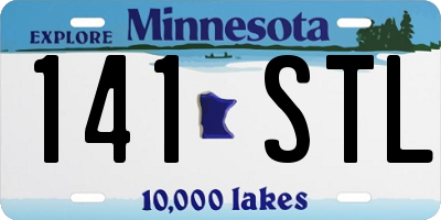MN license plate 141STL