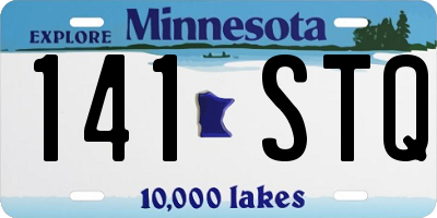 MN license plate 141STQ