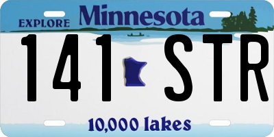 MN license plate 141STR