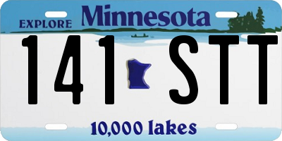 MN license plate 141STT