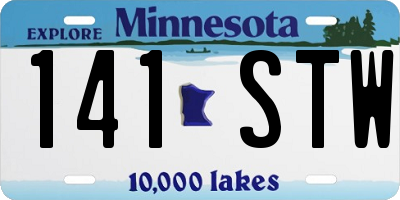 MN license plate 141STW