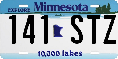 MN license plate 141STZ