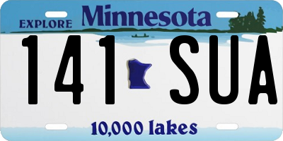 MN license plate 141SUA
