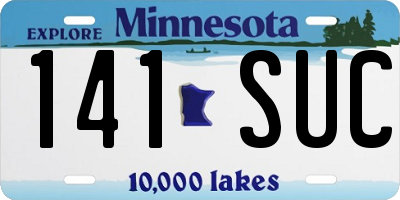 MN license plate 141SUC