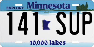MN license plate 141SUP