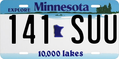 MN license plate 141SUU
