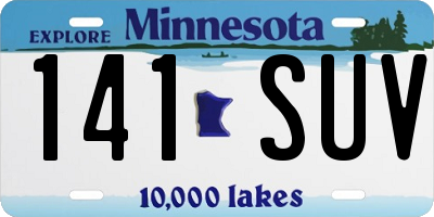 MN license plate 141SUV