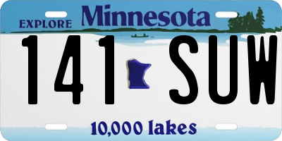 MN license plate 141SUW