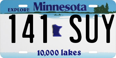 MN license plate 141SUY