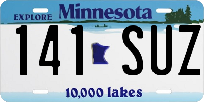 MN license plate 141SUZ