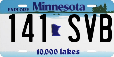 MN license plate 141SVB
