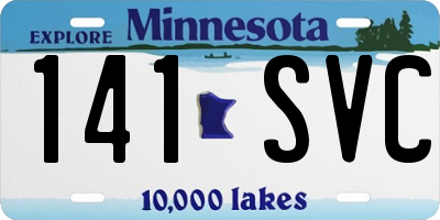 MN license plate 141SVC