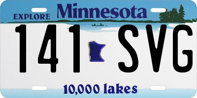 MN license plate 141SVG