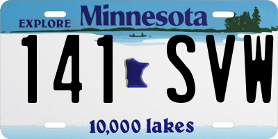 MN license plate 141SVW
