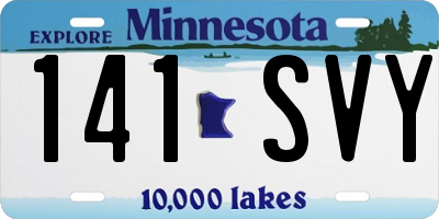 MN license plate 141SVY