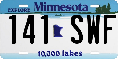 MN license plate 141SWF