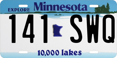 MN license plate 141SWQ