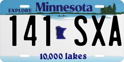 MN license plate 141SXA