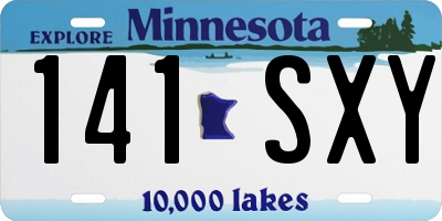 MN license plate 141SXY
