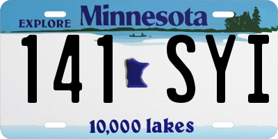 MN license plate 141SYI