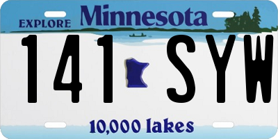 MN license plate 141SYW
