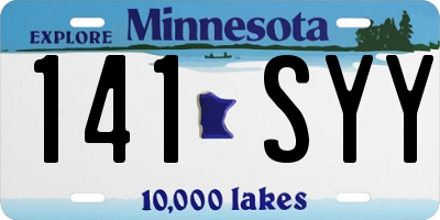 MN license plate 141SYY