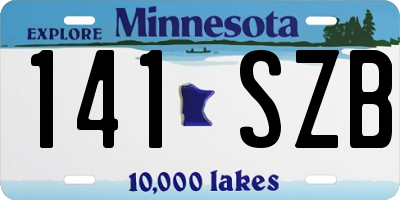 MN license plate 141SZB