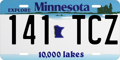 MN license plate 141TCZ