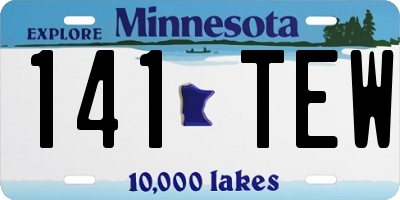 MN license plate 141TEW