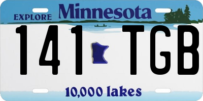 MN license plate 141TGB