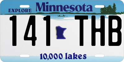 MN license plate 141THB
