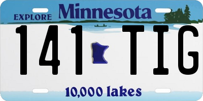 MN license plate 141TIG