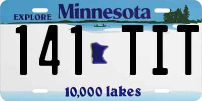 MN license plate 141TIT