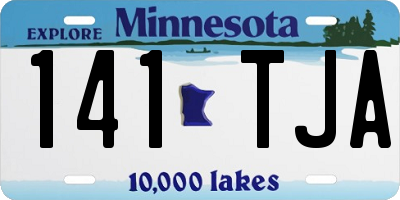 MN license plate 141TJA