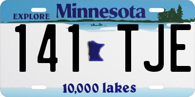MN license plate 141TJE