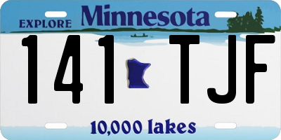 MN license plate 141TJF