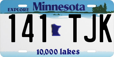 MN license plate 141TJK