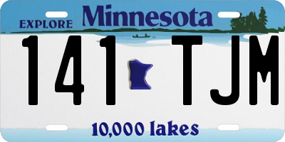 MN license plate 141TJM