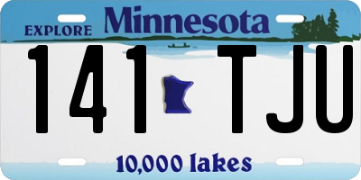 MN license plate 141TJU