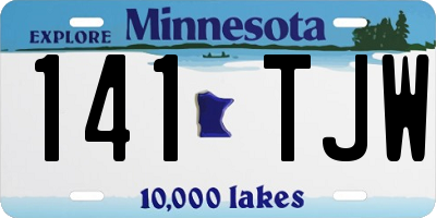 MN license plate 141TJW