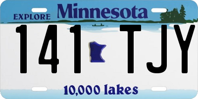 MN license plate 141TJY