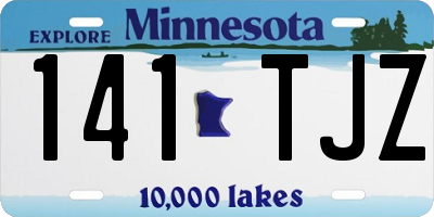 MN license plate 141TJZ