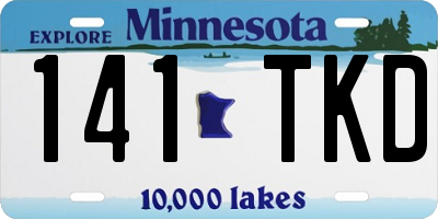 MN license plate 141TKD