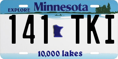 MN license plate 141TKI
