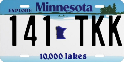 MN license plate 141TKK