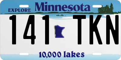 MN license plate 141TKN