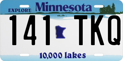 MN license plate 141TKQ